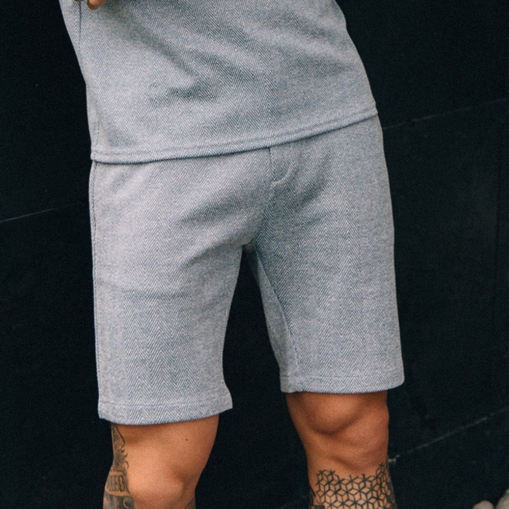 NWT Mauvais Zig Zag 8” Smart Shorts in Blue Gray Herringbone Men’s Size 30 NEW